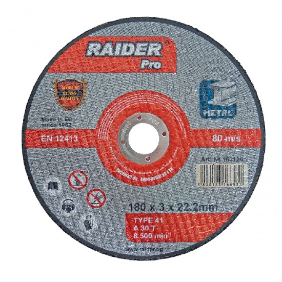 RAIDER ΤΡΟΧΟΣ ΚΟΠΗΣ ΜΕΤΑΛΛΟΥ PRO 180*3*22.2mm 160126