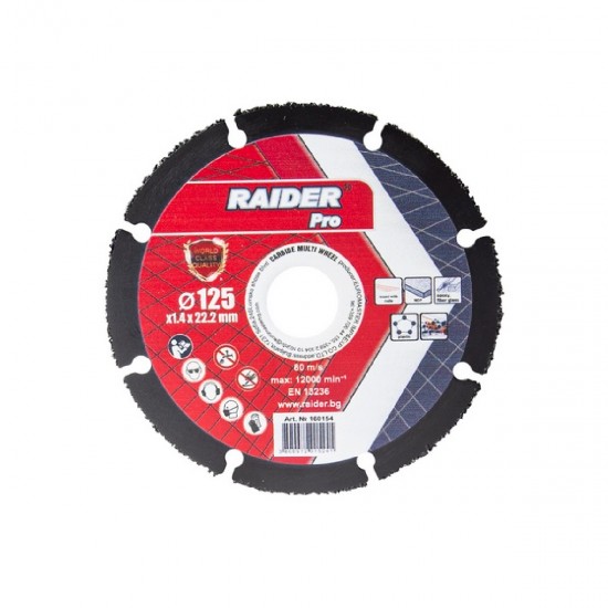 RAIDER ΤΡΟΧΟΣ ΚΟΠΗΣ CARBIDE 125x1,4mm 160154