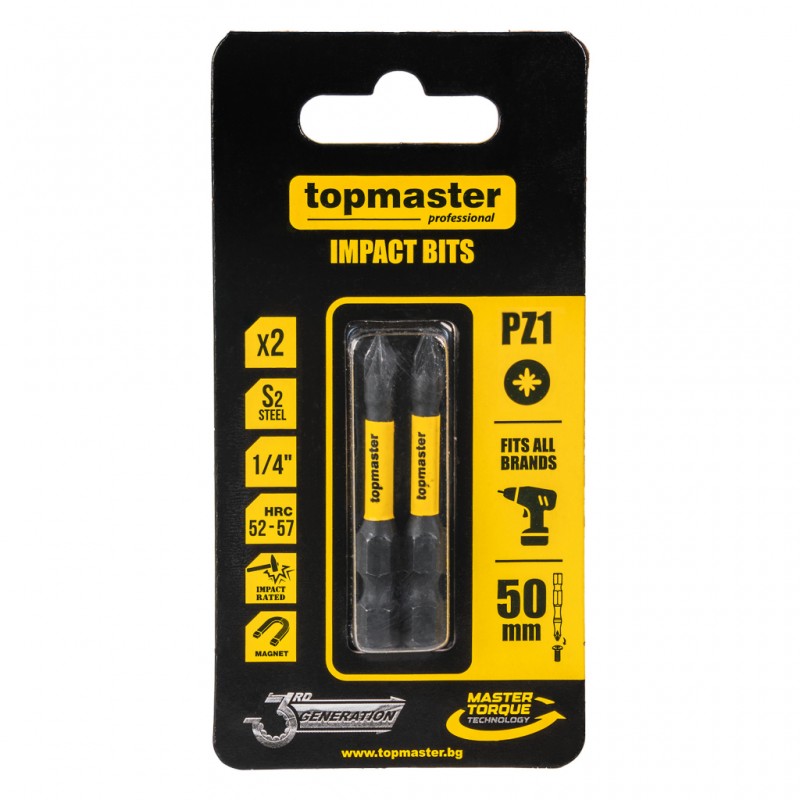 TOP MASTER ΜΥΤΕΣ ΚΑΤΣΑΒΙΔΙΟΥ IMPACT ΣΤΑΥΡΟΣ με Μέγεθος PZ1 50mm 2τεμ. 338733