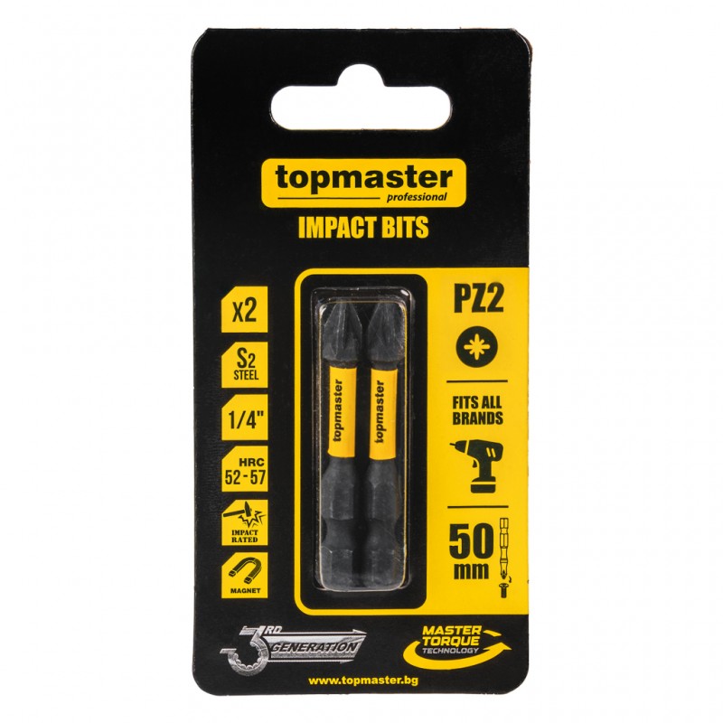 TOP MASTER ΜΥΤΕΣ ΚΑΤΣΑΒΙΔΙΟΥ IMPACT ΣΤΑΥΡΟΣ με Μέγεθος PZ2 50mm 2τεμ. 338734