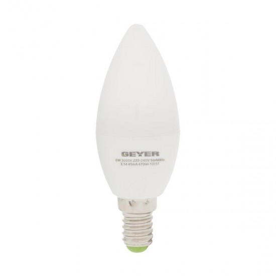 GEYER ΛΑΜΠΑ LED ΚΕΡΑΚΙ C35 E14 4.5W ΚΙΤΡΙΝΟ 470LM LCWE145E