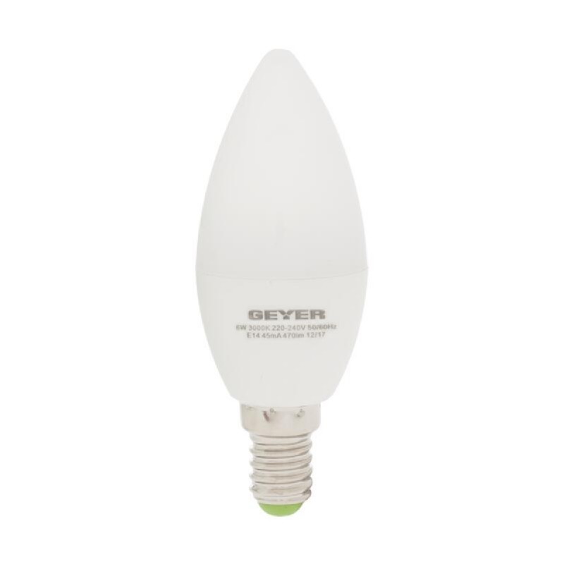 GEYER ΛΑΜΠΑ LED ΚΕΡΑΚΙ C35 E14 4.5W ΚΙΤΡΙΝΟ 470LM LCWE145E