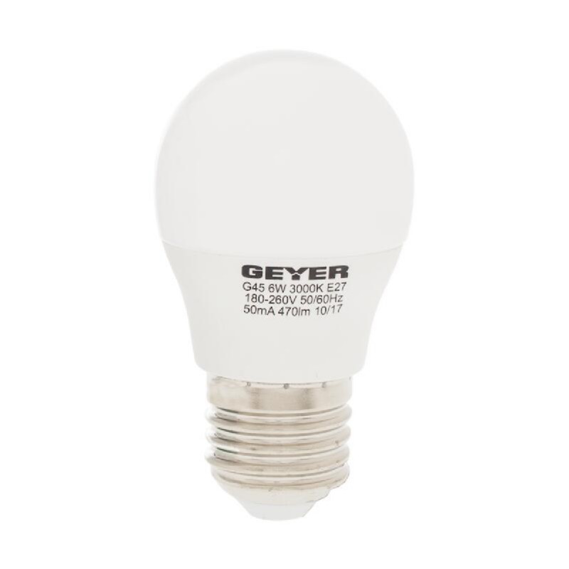 GEYER ΛΑΜΠΑ LED G45 E27 4.5W ΚΙΤΡΙΝΟ 470LM LGLWE275E