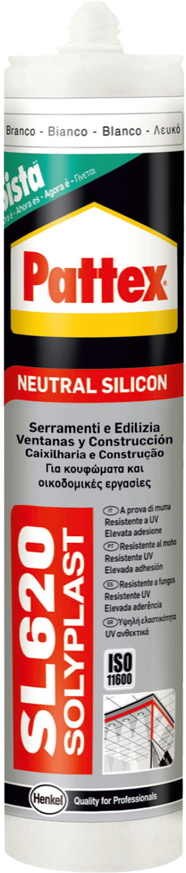 Silicona Blanca RAL 9016 neutra Pattex SL-620